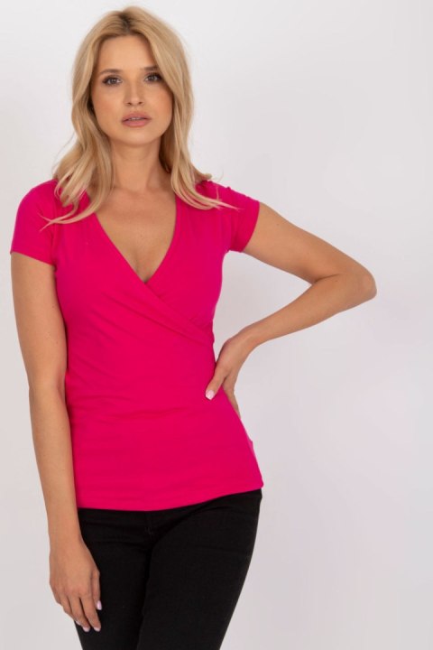 Bluzka Model RV-TS-5636.03X Fuksja - Rue Paris Bluzka Model RV-TS-5636.03X Fuksja - Rue Paris