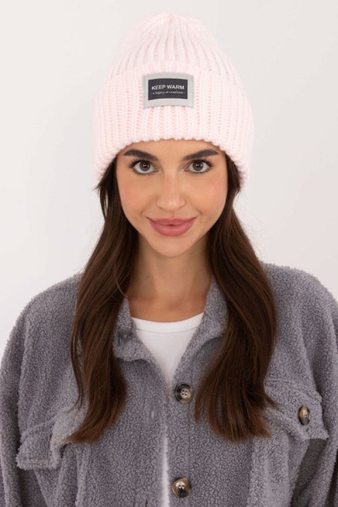 Czapka Model JK-CZ-51.18 Light Pink - Rue Paris Czapka Model JK-CZ-51.18 Light Pink - Rue Paris