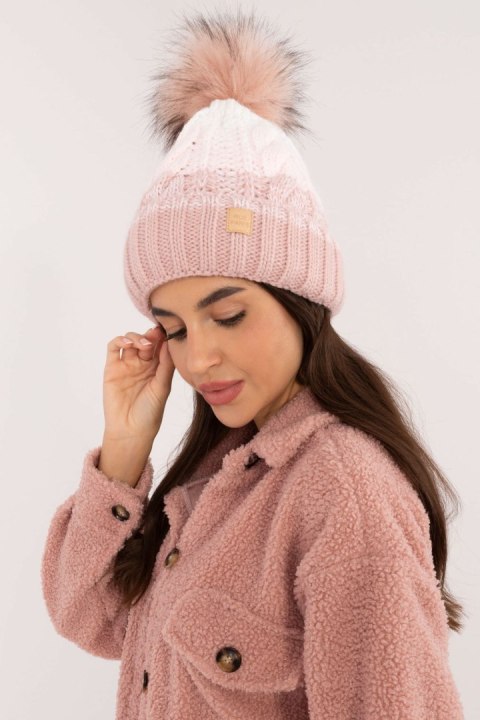 Czapka Model JK-CZ-52.31 Light Pink - Rue Paris Czapka Model JK-CZ-52.31 Light Pink - Rue Paris