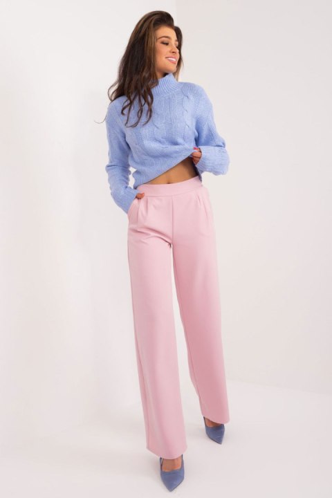 Spodnie Damskie Model WN-SP-8247.06 Light Pink - Rue Paris Spodnie Damskie Model WN-SP-8247.06 Light Pink - Rue Paris