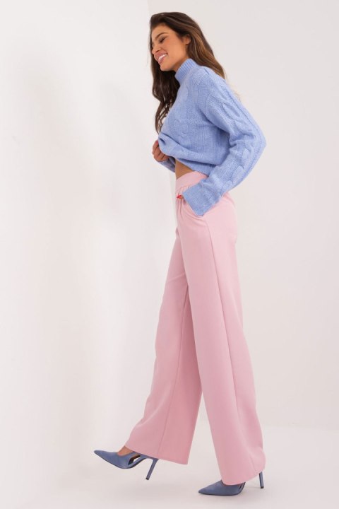 Spodnie Damskie Model WN-SP-8247.06 Light Pink - Rue Paris Spodnie Damskie Model WN-SP-8247.06 Light Pink - Rue Paris