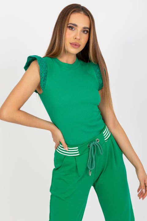 Bluzka Model FN-BZ-4592.12 Green - Rue Paris Bluzka Model FN-BZ-4592.12 Green - Rue Paris