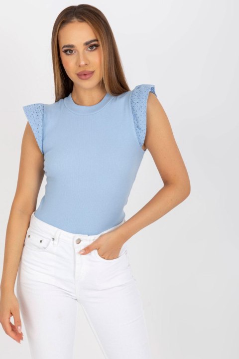 Bluzka Model FN-BZ-4592.12 Light Blue - Rue Paris Bluzka Model FN-BZ-4592.12 Light Blue - Rue Paris