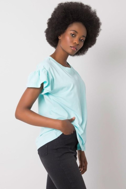 Bluzka Model RV-BZ-6724.69 Mint - Rue Paris Bluzka Model RV-BZ-6724.69 Mint - Rue Paris