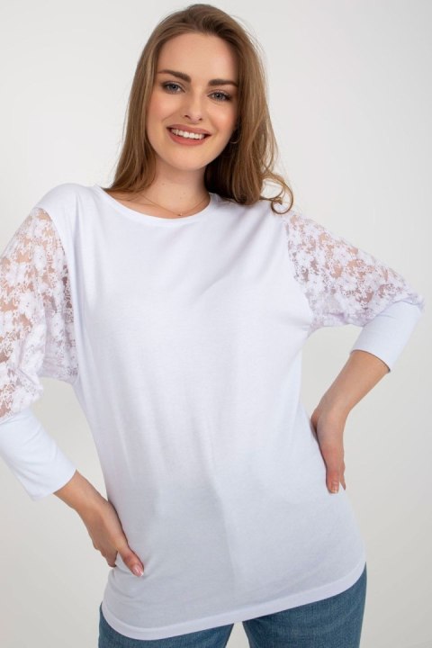 Bluzka Model RV-BZ-7551-1.51 White - Rue Paris Bluzka Model RV-BZ-7551-1.51 White - Rue Paris