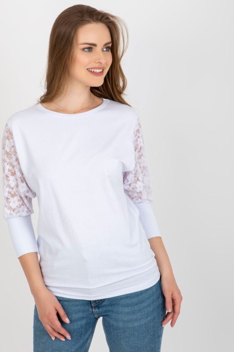 Bluzka Model RV-BZ-7551-1.51 White - Rue Paris Bluzka Model RV-BZ-7551-1.51 White - Rue Paris