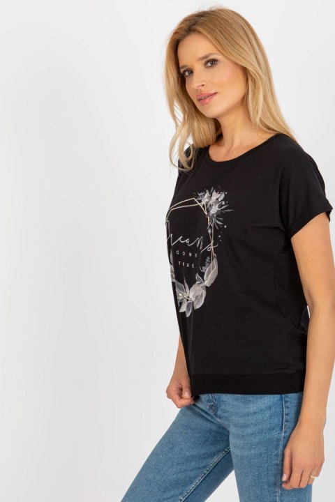 Bluzka Model RV-BZ-8918.68 Black - Rue Paris Bluzka Model RV-BZ-8918.68 Black - Rue Paris