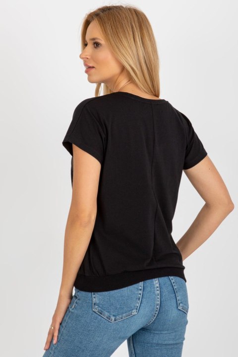 Bluzka Model RV-BZ-8918.68 Black - Rue Paris Bluzka Model RV-BZ-8918.68 Black - Rue Paris