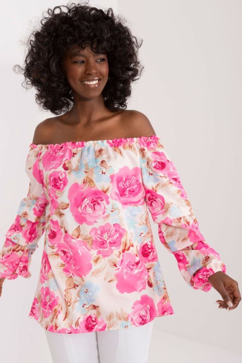 Bluzka Model WN-BZ-8281.23 Pink - Rue Paris Bluzka Model WN-BZ-8281.23 Pink - Rue Paris