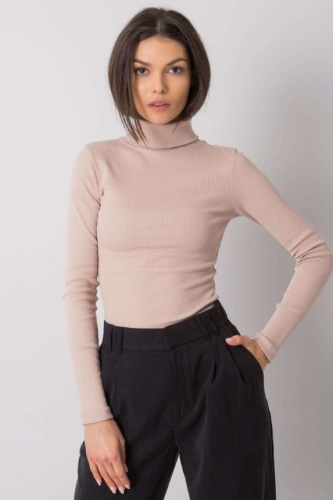 Golf Damski Model RV-BZ-7182.01P Beige - Rue Paris Golf Damski Model RV-BZ-7182.01P Beige - Rue Paris