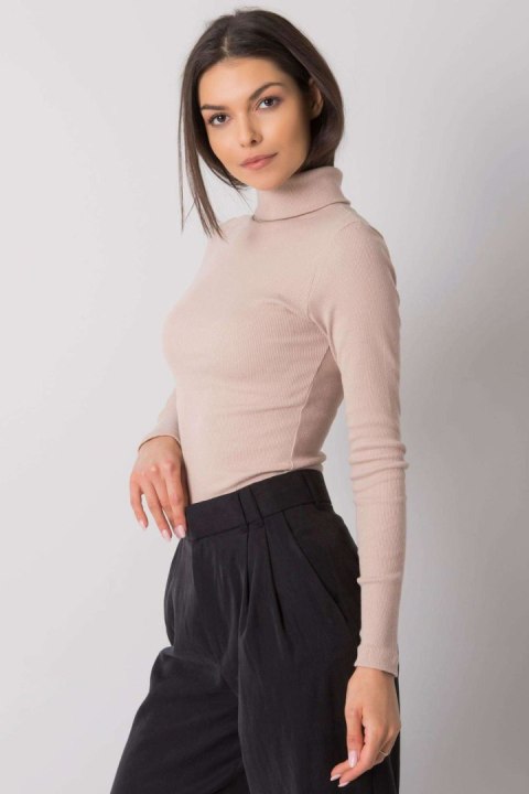 Golf Damski Model RV-BZ-7182.01P Beige - Rue Paris Golf Damski Model RV-BZ-7182.01P Beige - Rue Paris