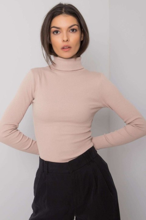 Golf Damski Model RV-BZ-7182.01P Beige - Rue Paris Golf Damski Model RV-BZ-7182.01P Beige - Rue Paris