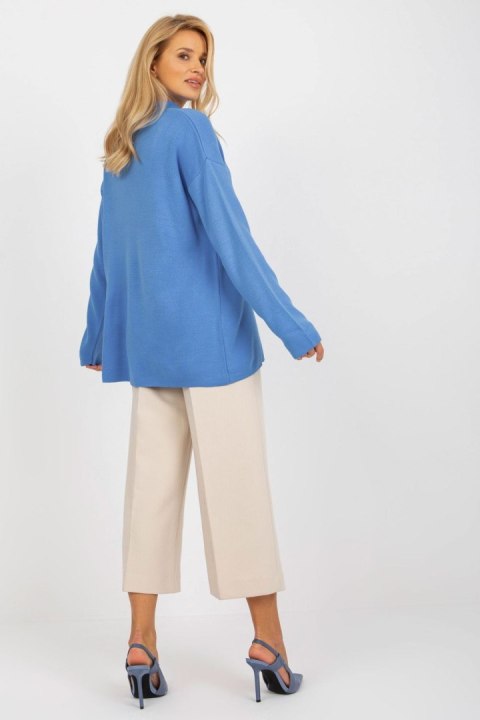 Sweter Damski Model LC-SW-2261.00P Blue - Rue Paris Sweter Damski Model LC-SW-2261.00P Blue - Rue Paris