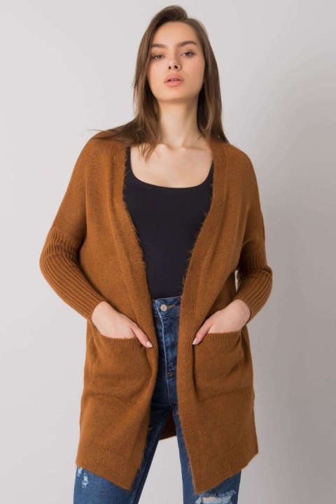 Sweter Kardigan Model ASM-SW-7560.96P Light Brown - Rue Paris Sweter Kardigan Model ASM-SW-7560.96P Light Brown - Rue Paris