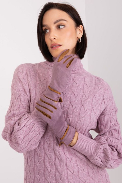 Rękawiczki Model AT-RK-238601.31P Dark Violet - AT Rękawiczki Model AT-RK-238601.31P Dark Violet - AT