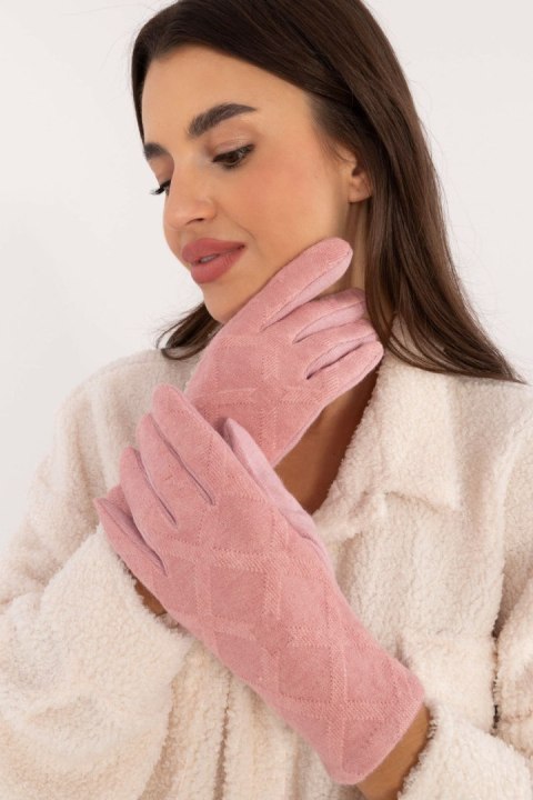 Rękawiczki Model AT-RK-23901.22 Light Pink - AT Rękawiczki Model AT-RK-23901.22 Light Pink - AT