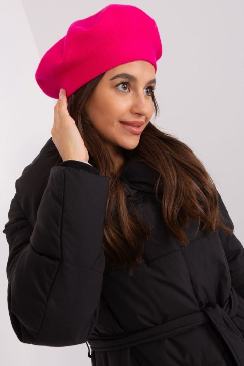 Beret Model AT-CZ-231305.82P Dark Pink - AT Beret Model AT-CZ-231305.82P Dark Pink - AT