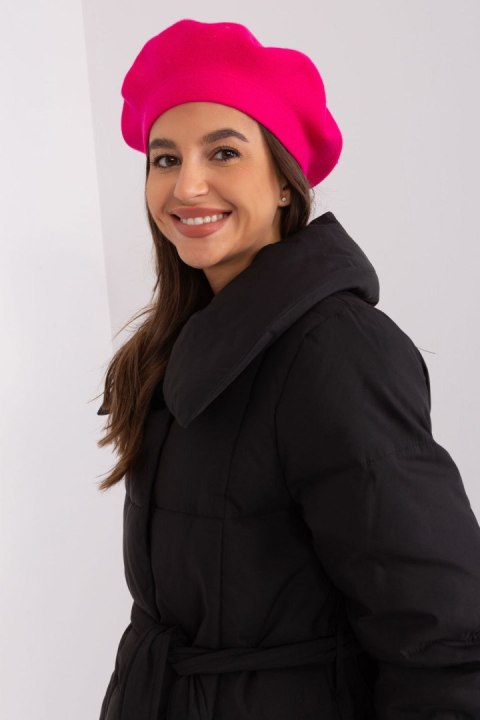 Beret Model AT-CZ-231305.82P Dark Pink - AT Beret Model AT-CZ-231305.82P Dark Pink - AT