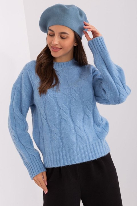 Beret Model AT-CZ-231305.85P Grey/Blue - AT Beret Model AT-CZ-231305.85P Grey/Blue - AT