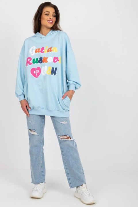 Bluza Damska Model FA-BL-8117.48 Light Blue - Fancy Bluza Damska Model FA-BL-8117.48 Light Blue - Fancy