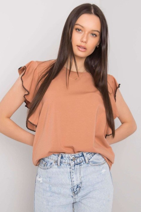 Bluzka Model FA-BZ-7063.53P Camel - Fancy Bluzka Model FA-BZ-7063.53P Camel - Fancy