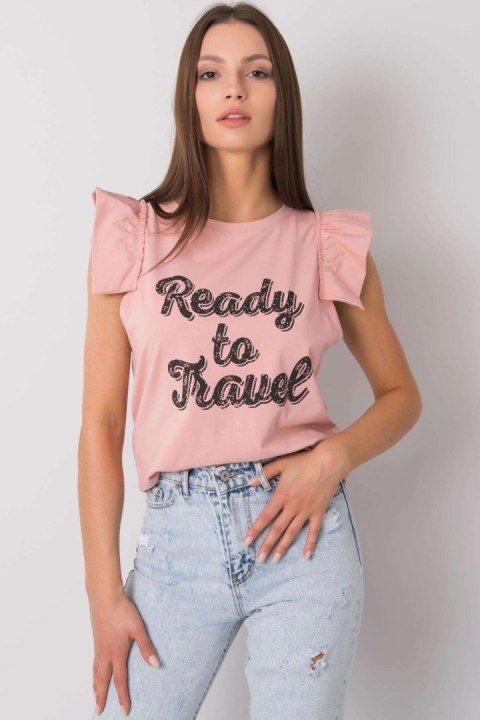 Bluzka Model FA-BZ-7191.10P Light Pink - Fancy Bluzka Model FA-BZ-7191.10P Light Pink - Fancy