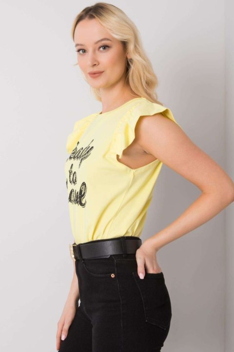 Bluzka Model FA-BZ-7191.10P Light Yellow - Fancy Bluzka Model FA-BZ-7191.10P Light Yellow - Fancy