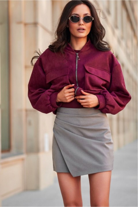 Spodnie Spódnicospodnie Model Selene SZJ SPN0006 Light Grey - Roco Fashion Spodnie Spódnicospodnie Model Selene SZJ SPN0006 Light Grey - Roco Fashion