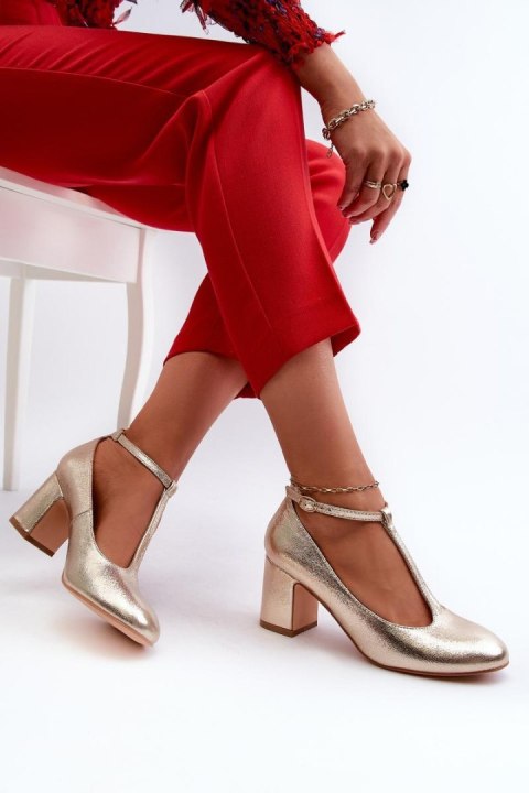 Czółenka Model Raniyah 834283 Gold - Step in style Czółenka Model Raniyah 834283 Gold - Step in style