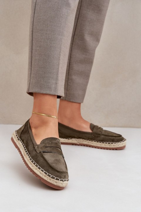 Espadryle Model Shilova LT33-01 Dark Green - Step in style Espadryle Model Shilova LT33-01 Dark Green - Step in style
