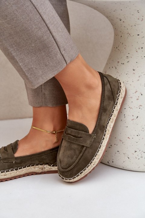 Espadryle Model Shilova LT33-01 Dark Green - Step in style Espadryle Model Shilova LT33-01 Dark Green - Step in style