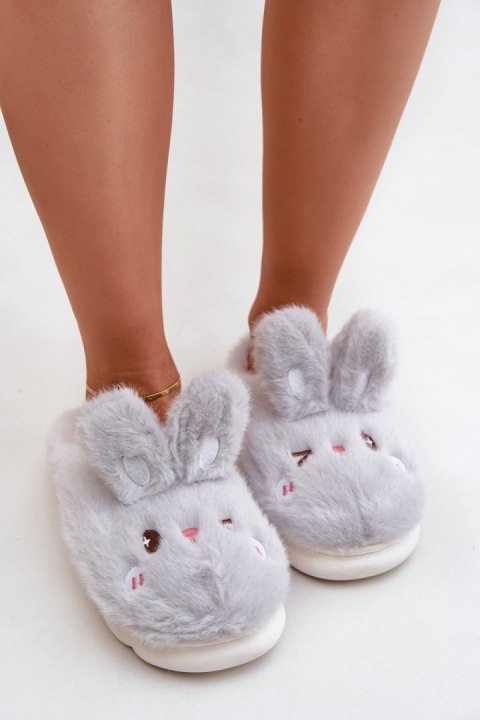 Kapcie Model Natasha FA-196 Light Grey - Step in style Kapcie Model Natasha FA-196 Light Grey - Step in style