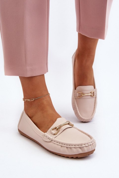 Mokasyny Model Ainslee NN22-986 Beige - Step in style Mokasyny Model Ainslee NN22-986 Beige - Step in style