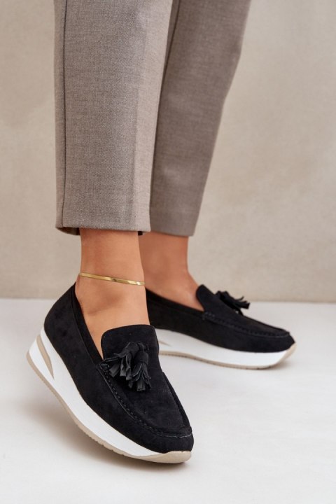 Mokasyny Model Challavia G-55 Black - Step in style Mokasyny Model Challavia G-55 Black - Step in style