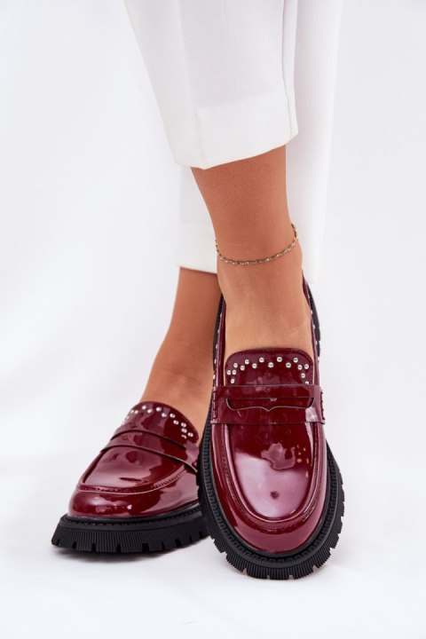 Mokasyny Model Nallae W-28 Bordo - Step in style Mokasyny Model Nallae W-28 Bordo - Step in style