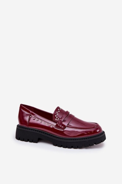 Mokasyny Model Nallae W-28 Bordo - Step in style Mokasyny Model Nallae W-28 Bordo - Step in style