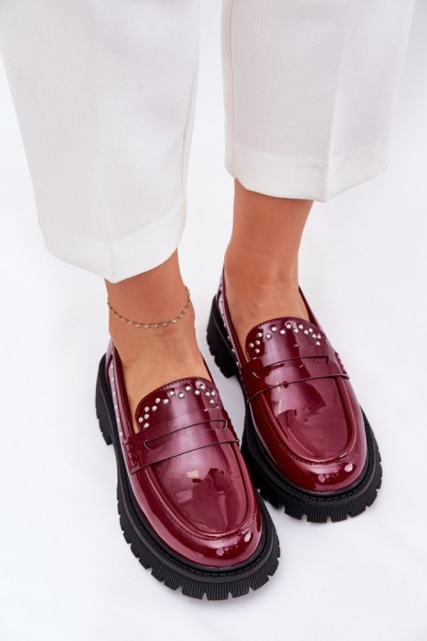 Mokasyny Model Nallae W-28 Bordo - Step in style Mokasyny Model Nallae W-28 Bordo - Step in style