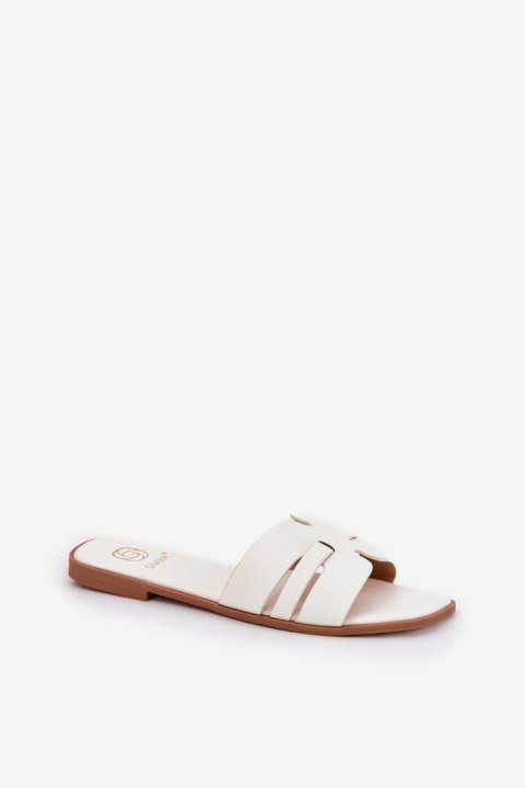 Sandał Klapki Model Ecapus CD314 White - Step in style Sandał Klapki Model Ecapus CD314 White - Step in style