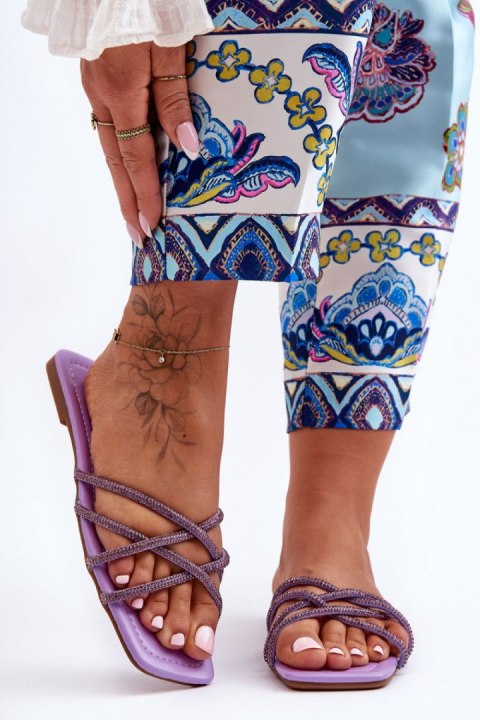 Sandał Klapki Model Leomi 5628-2 CLA-1 Violet - Step in style Sandał Klapki Model Leomi 5628-2 CLA-1 Violet - Step in style