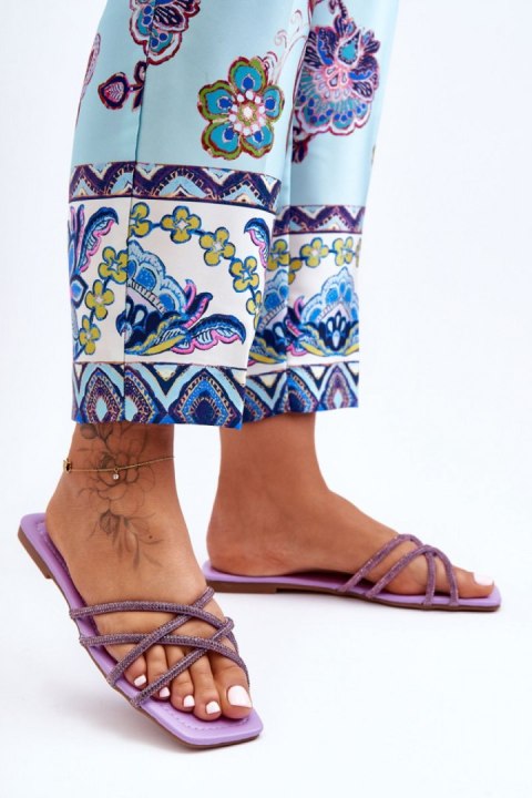 Sandał Klapki Model Leomi 5628-2 CLA-1 Violet - Step in style Sandał Klapki Model Leomi 5628-2 CLA-1 Violet - Step in style