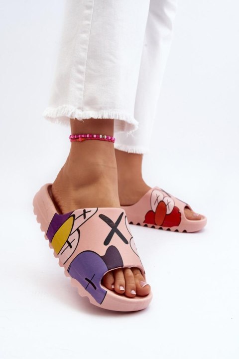 Sandał Klapki Model Monsters CK240P Pink - Step in style Sandał Klapki Model Monsters CK240P Pink - Step in style