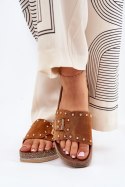 Sandał Klapki Model Nusithia M550 Camel - Step in style