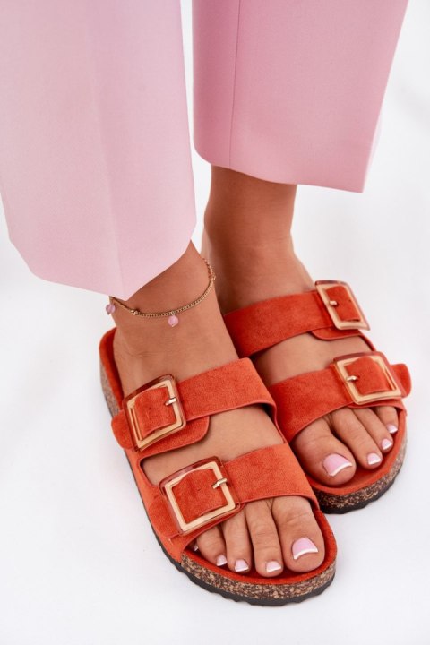 Sandał Klapki Model Sercele THS-141 Orange - Step in style Sandał Klapki Model Sercele THS-141 Orange - Step in style