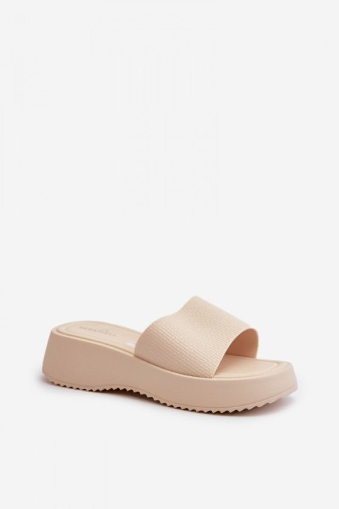 Sandał Klapki Model Vimarils 695-01 Light Beige - Step in style Sandał Klapki Model Vimarils 695-01 Light Beige - Step in style