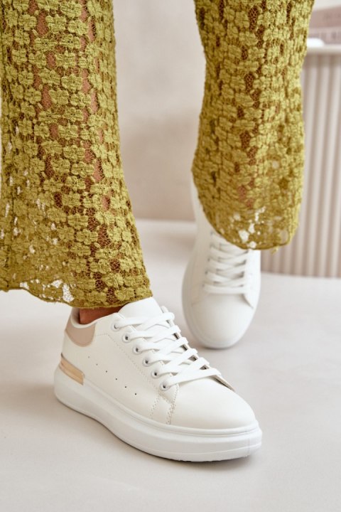 Trampki Model Nevelena JDJ-18 White/Beige - Step in style Trampki Model Nevelena JDJ-18 White/Beige - Step in style
