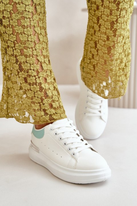 Trampki Model Nevelena JDJ-18 White/Green - Step in style Trampki Model Nevelena JDJ-18 White/Green - Step in style