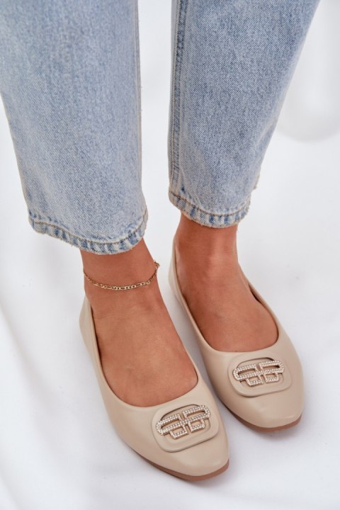 Baleriny Model Ainoria ZA58P Beige - Step in style Baleriny Model Ainoria ZA58P Beige - Step in style