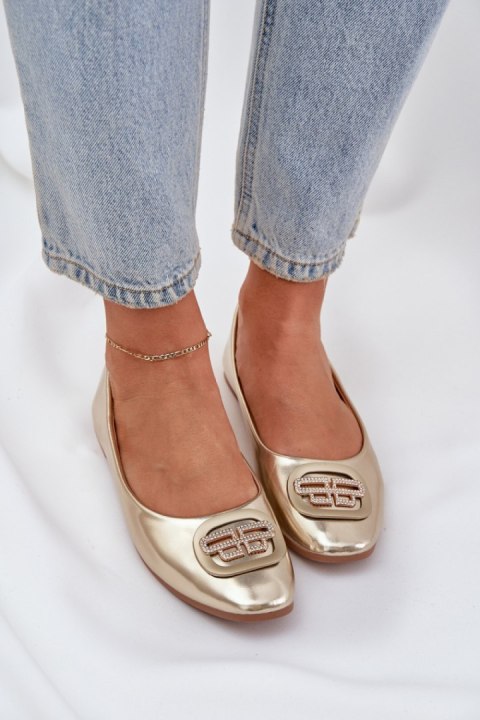 Baleriny Model Ainoria ZA58P Gold - Step in style Baleriny Model Ainoria ZA58P Gold - Step in style