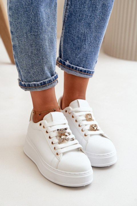 Buty Sportowe Model Vailina C3005 White/Gold - Step in style Buty Sportowe Model Vailina C3005 White/Gold - Step in style