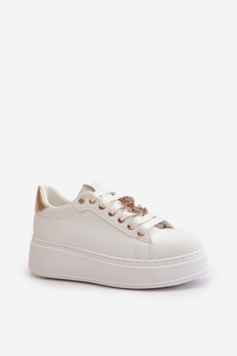 Buty Sportowe Model Vailina C3005 White/Gold - Step in style Buty Sportowe Model Vailina C3005 White/Gold - Step in style